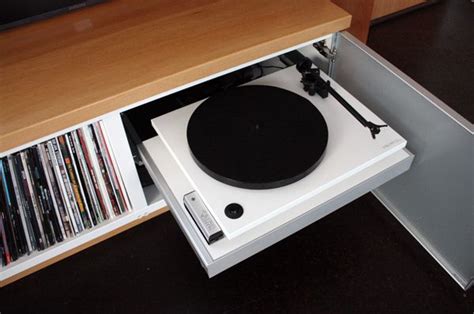 Hidden Turntable Record Player Using An Ikea Pull Out Besta Frame By
