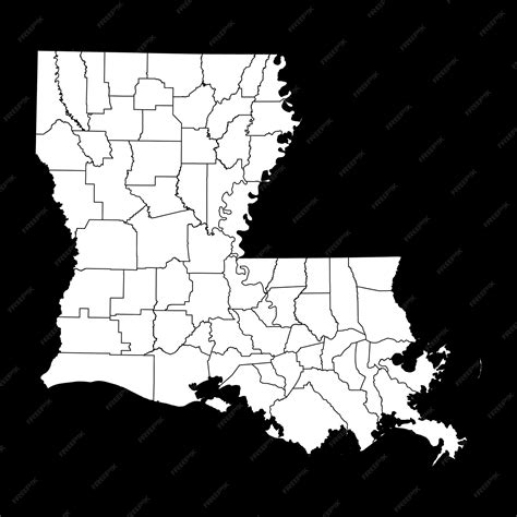 Premium Vector Louisiana State Map With Counties Vector Illustration