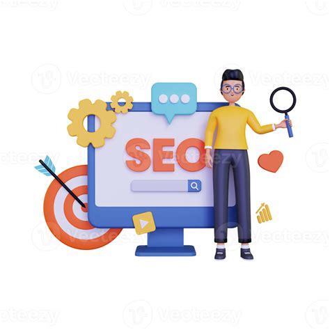 3d Male Seo Developer Illustration 10872682 Png