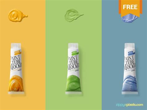 All free mockups consist smart object for easy edit. Free Paint Tube Mockup