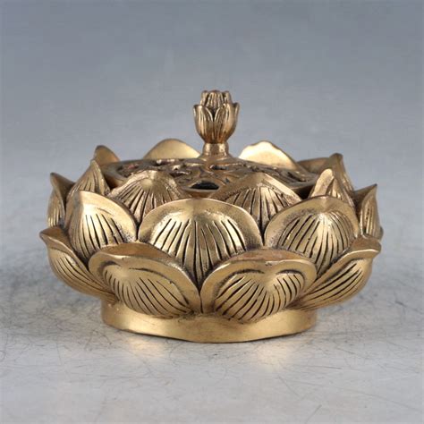 Chinese Brass Lotus Incense Burner Made During The Qianlong Period-in ...
