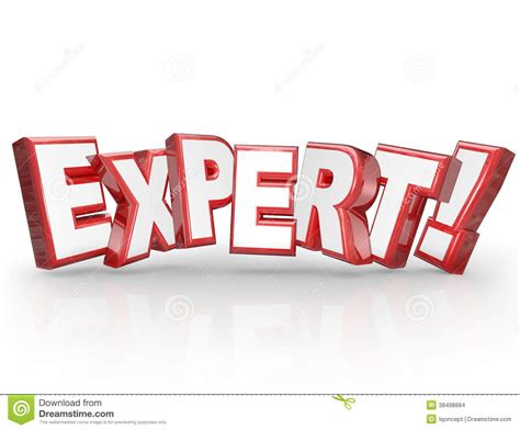 Expert 3D Word Professional Experience Expertise Skills Stock Images - Image: 38498884