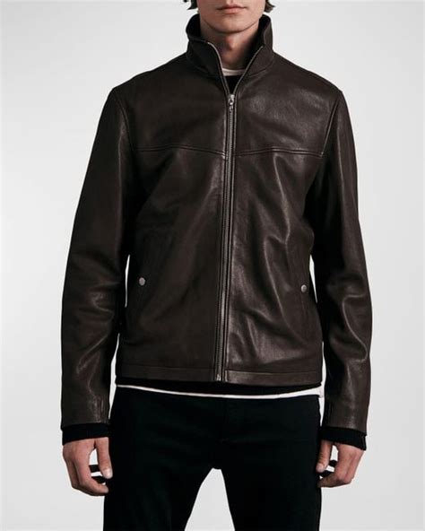 Rag And Bone Grant Leather Jacket In Black For Men Lyst