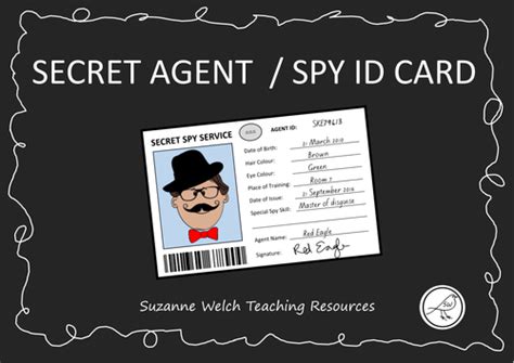 Spy Id Secret Agent Id Template By Swelchresources Teaching