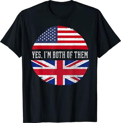 Buy Half American Half British Usa Flag United Kingdom Heritage T Shirt