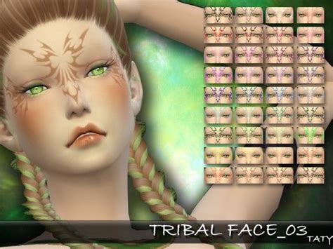 Simsworkshop Tribal Face By Taty • Sims 4 Downloads Sims 4 Fantasy