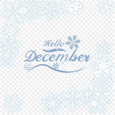 Hello December Hd Transparent Hello December Gradient Snowflake Border