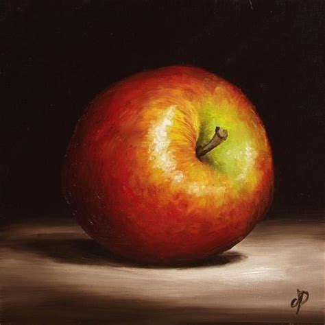 Daily Paintworks Braeburn Apple By Jane Palmer Apple Painting