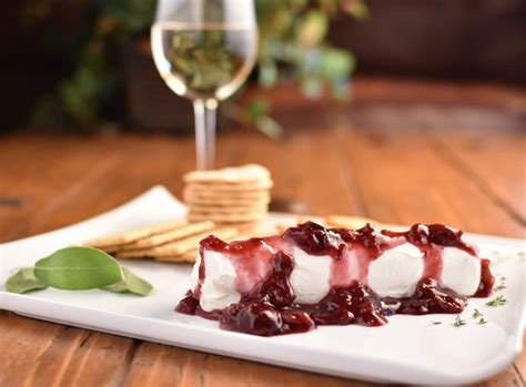 Goat Cheese Appetizer With Bing Cherry Wine Reduction