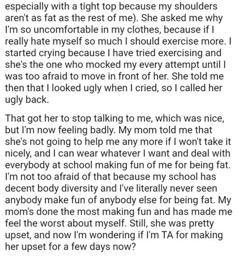 mom develops a habit of always body shaming her overweight daughter gets served dose of her own