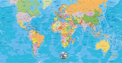 Atlas World Map Countries Minimalis