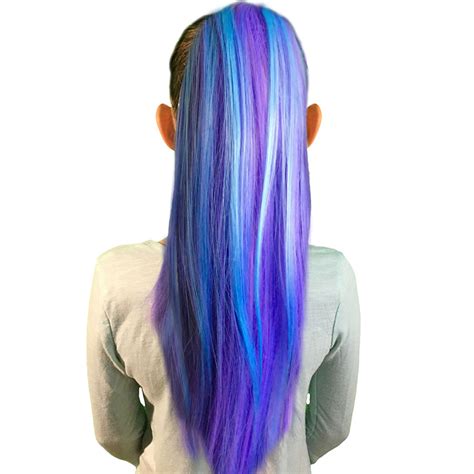 Purple Hair Extensions For Kids Blue Raspberry Color Hair Extension P