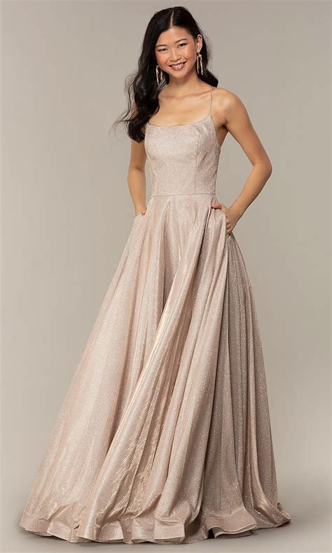 Long Iridescent Glitter Corset Backless Prom Dress Backless Prom