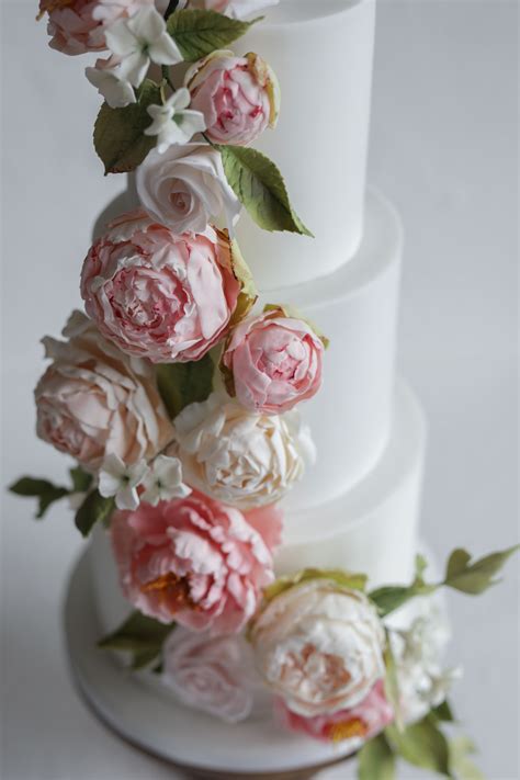 Life Like Sugar Peonies Ireland Wedding Cake Wedding Cakes Luxury Cake