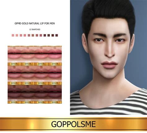 Goppolsme Gpme Gold Natural Lip For Men Natural Lips Sims Sims 4