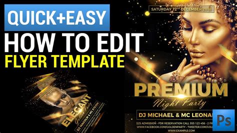 Guides How To Edit Psd Flyer Templates Youtube