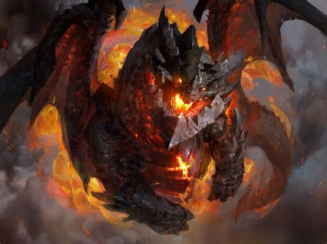 Hd Wallpaper Fire Dragon Wallpaper World Of Warcraft Cataclysm