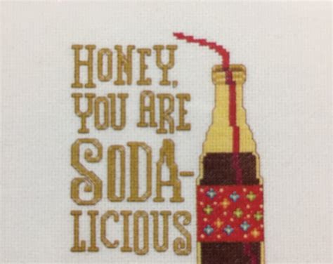 Artiste Mini Counted Cross Stitch Embroidery Kit Soda Licious Etsy