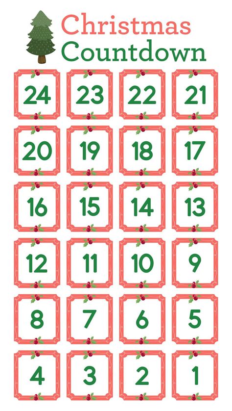 15 Best Christmas Countdown Number Printables Pdf For Free At