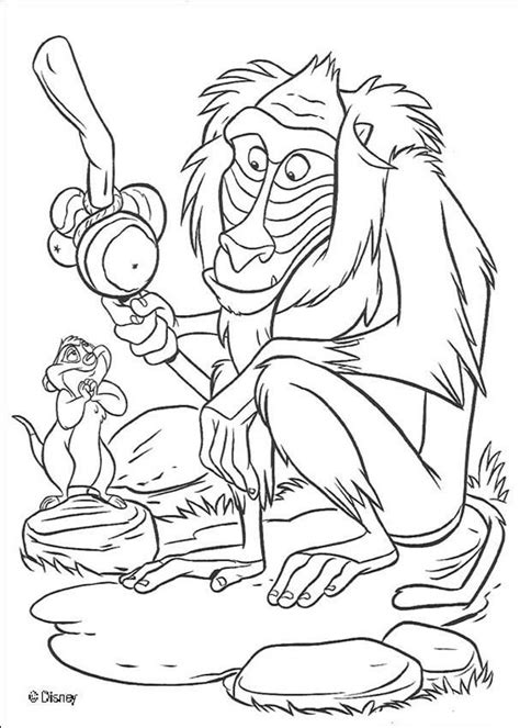 Color them online or print them out to color later. The Lion King coloring pages - Rafiki the monkey | ぬりえ ディズニー
