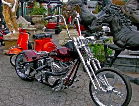 You are looking at a 2006 bourget bike works dragon rigid 330 chopper. Red Rad Custom Chopper | Totally Rad Choppers