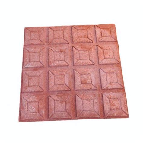28mm Red Concrete Chequered Tiles At Rs 30square Feet ख़ानेदार टाइल