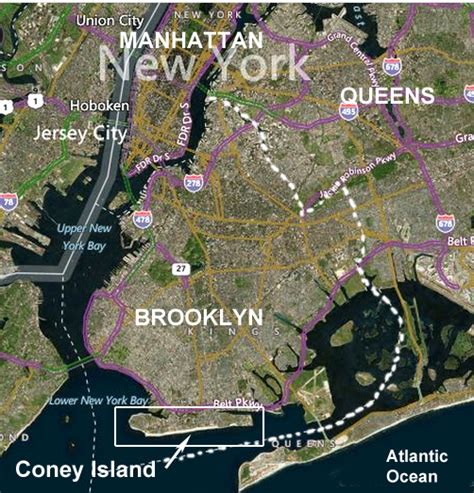 Coney Island New York Map