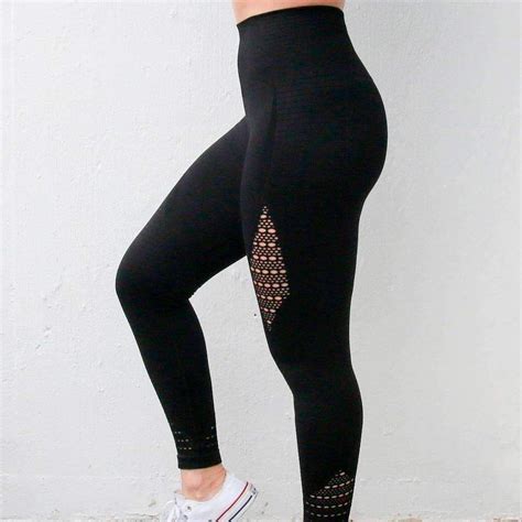 best women s activewear yoga pants and stylish patchwork mesh design high waist sports leggings