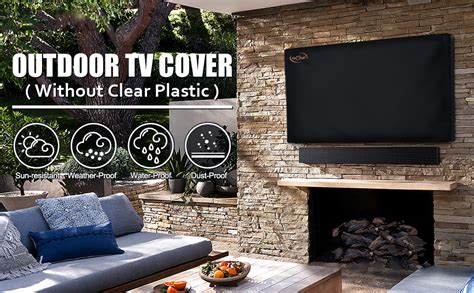 Outdoor Tv Cover 60 65 Inch With Waterproof Zipper Velcro