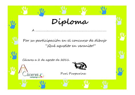 Diploma Participacion Para Imprimir Imagui