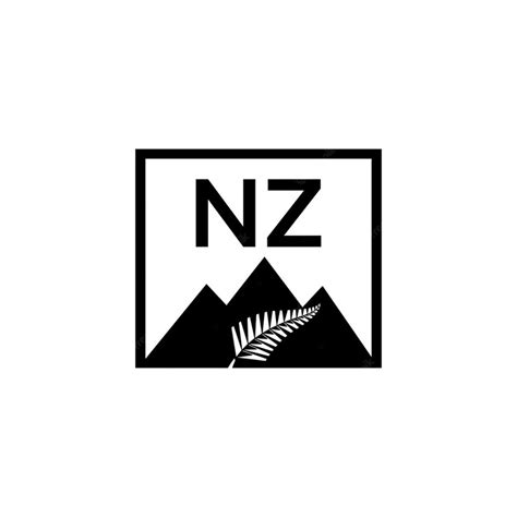 Premium Vector Abstract New Zealand Logo Fern Leaf Icon Nz Logo