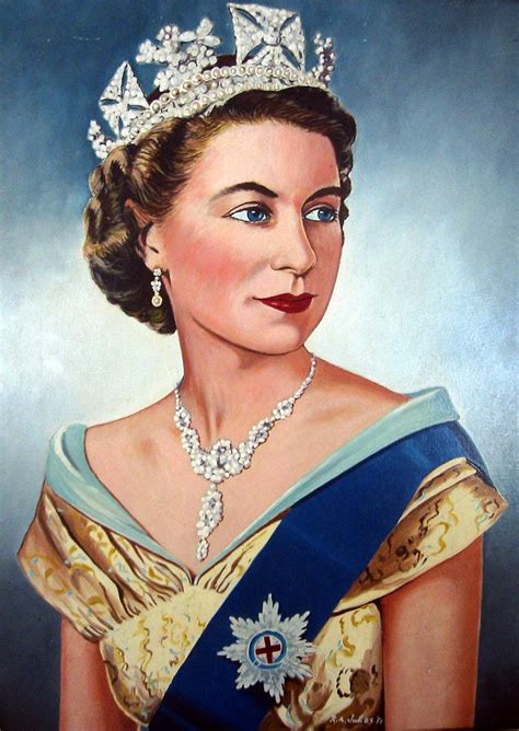 All Sizes Oil Portrait Of Her Majesty Queen Elizabeth Ii Circa
