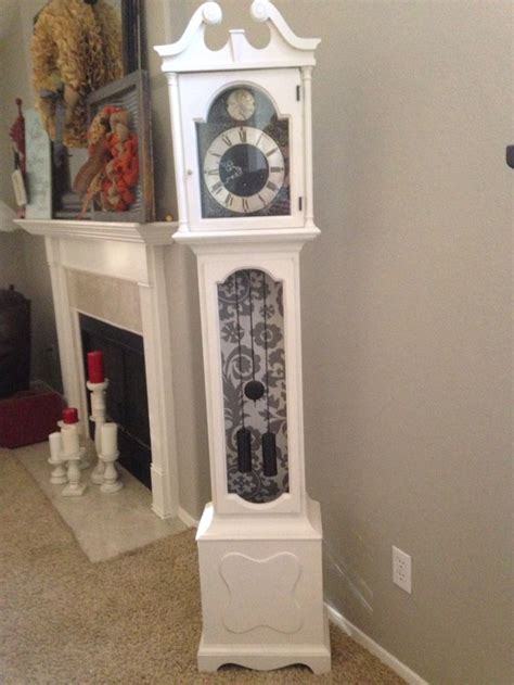 Grandfather Clock Painted In Age Old White Repurposed Grandfather