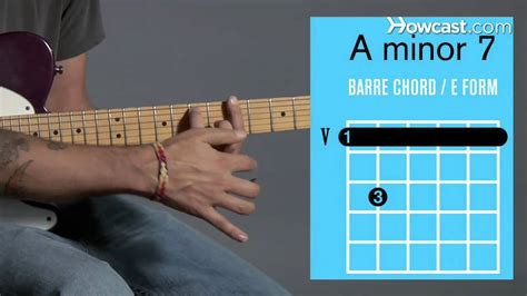 How To Play An A Minor 7 Barre Chord Guitar Lessons Youtube