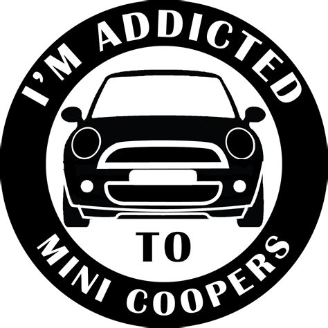 Im Addicted To Mini Coopers 5 Inch Decal 8 Delivered Anywhere Within