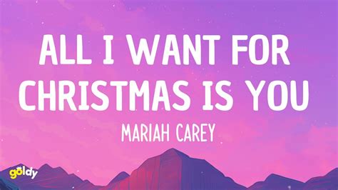 Mariah Carey All I Want For Christmas Is You Lyrics Youtube