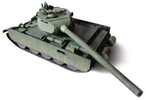 Papermau Ww2`s Soviet Medium Tank T 44100 Paper Model By World Of Tanks