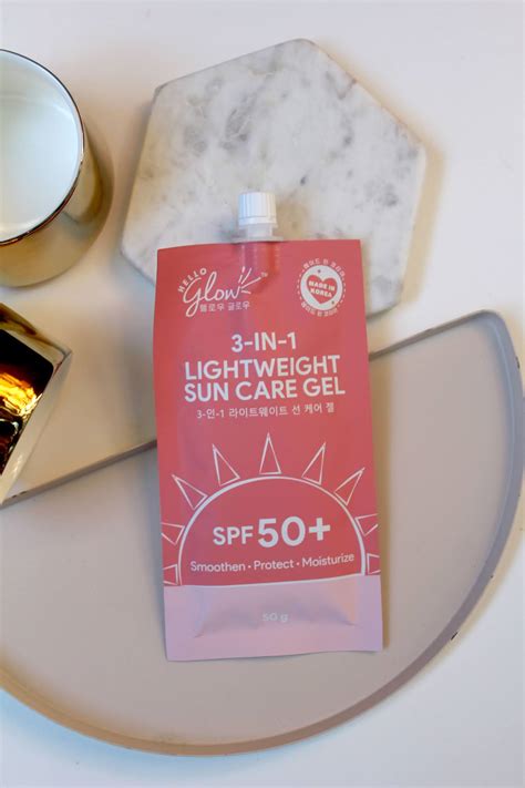 Review Hello Glow 3 In 1 Sun Care Gel With Spf 50