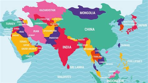 Central And South Asia Map Quiz Map