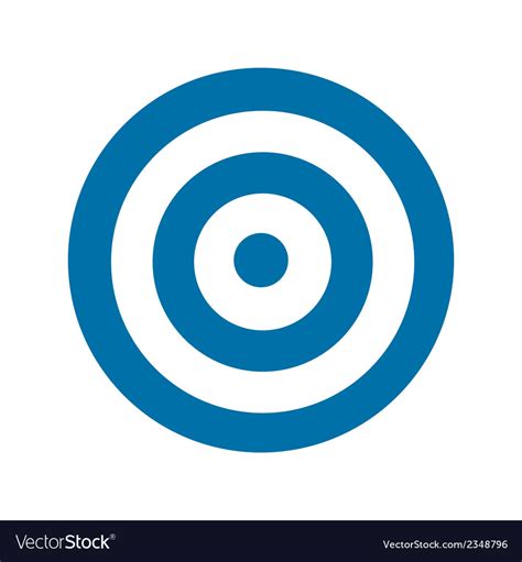 Blue Target Icon Royalty Free Vector Image Vectorstock