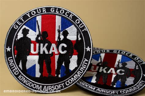 United Kingdom Airsoft Community Custom Embroidered Patches Best