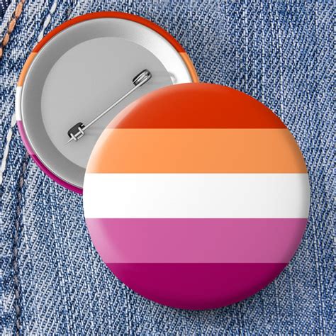 Lgbtq Lesbian Pride Flag Button Pin Badge Etsy
