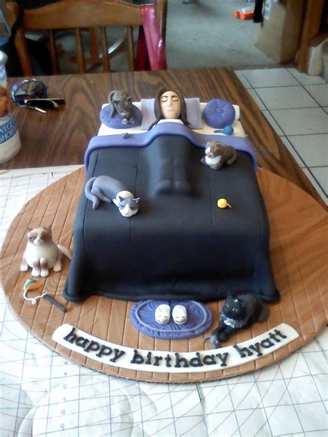 Using the bread knife cut a 2 by 1 inch beveled edge from one side of the cake. Cat Lady Birthday Cake in 2020 (With images) | Birthday cakes for women, Cat lady birthday ...