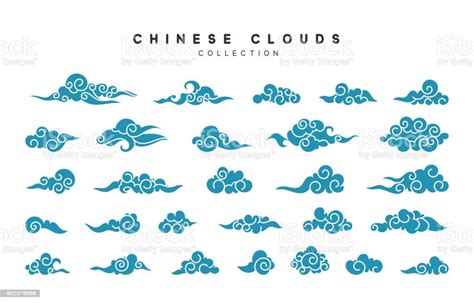Collection Of Blue Clouds In Chinese Style Collection Of Blue Clouds In
