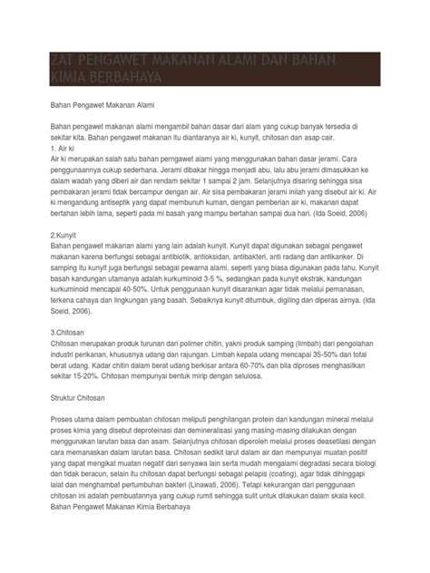 Maybe you would like to learn more about one of these? Zat Pengawet Makanan Alami Dan Bahan Kimia