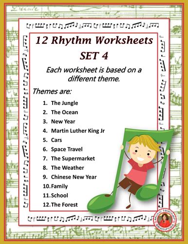 Rhythm Worksheets Set 4 Teaching Resources
