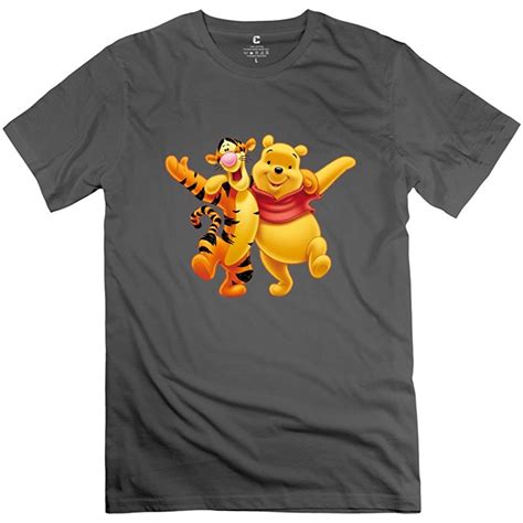 Men Winne Pooh Tigger Movie Custom 100 Cotton Deepheather T Shirt By Mjensen Custom Tee Shirts