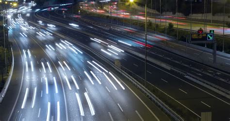 Night Scene Time Lapse Traffic Stock Footage Video 100 Royalty Free