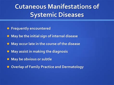 Ppt Cutaneous Manifestations Of Systemic Diseases Powerpoint