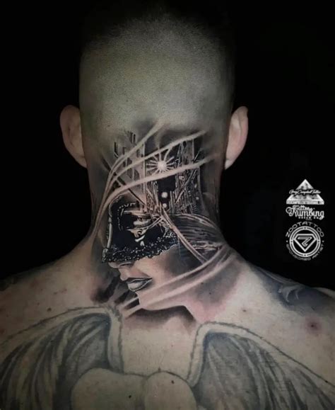 40 Insane Back Of Neck Tattoos For Men To Try Now2021